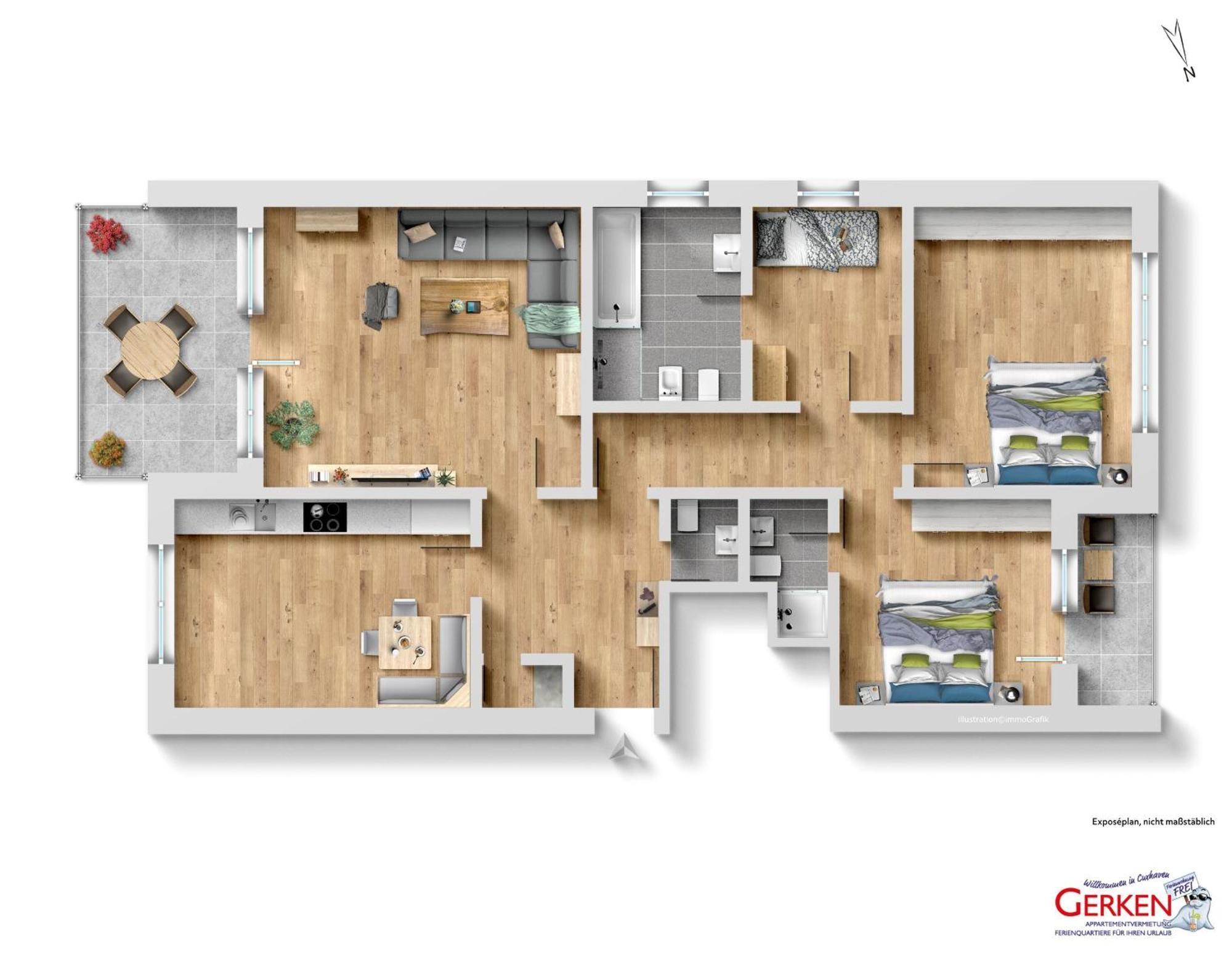 Apartamento Haus Mühlentrift Döse Cuxhaven Habitación foto